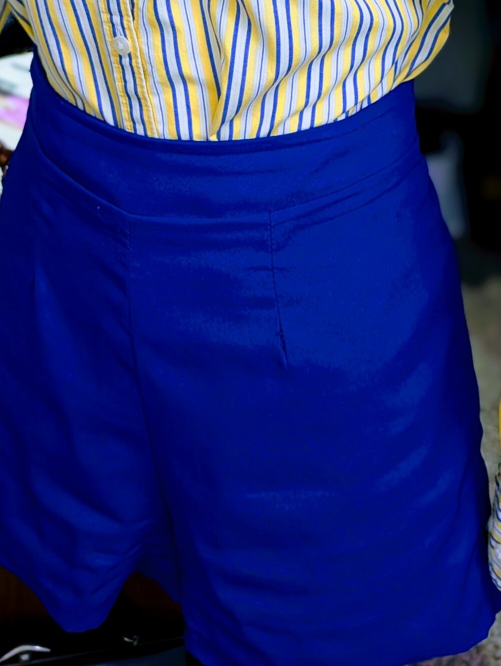 Naven High Waist Shorts - Cobalt Blue